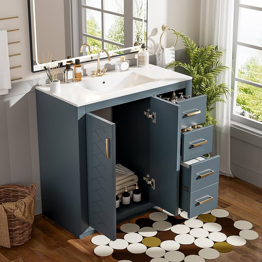kureha⭐️36 Amazon.com: Virubi 36 Inch Bathroom Vanity with Ceramic Sink